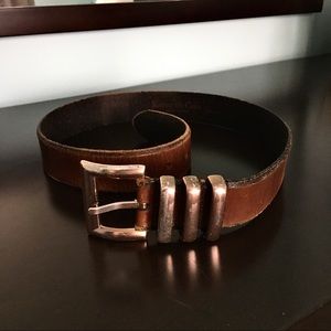 VINTAGE ✨ Italian Leather Belt (K9163), Brown